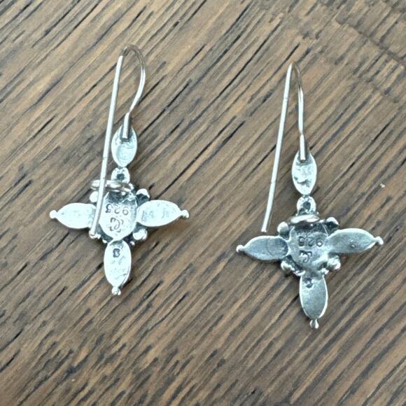 Premier Designs 925 Sterling Silver Resin Cross Drop Earrings - Picture 2 of 4